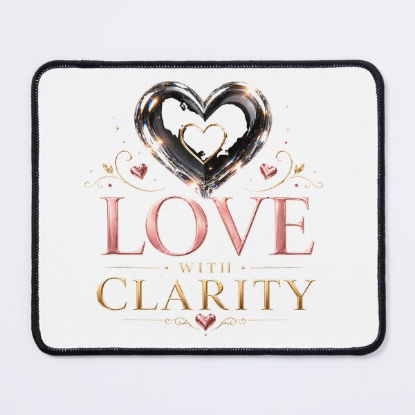 Item preview, Love With Clarity Elegant Glass Heart Relationship Quote Design designed and sold by JagrDesigns.