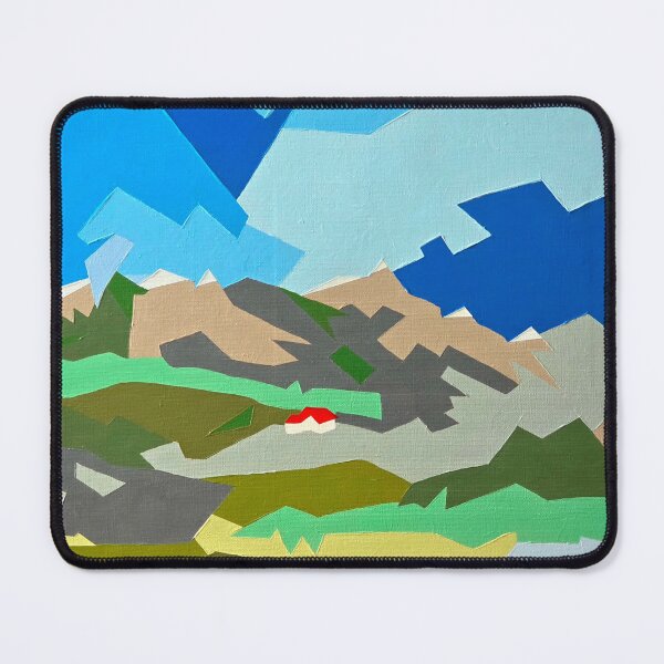 Item preview, Lone Cabin in the Mountains - Geometric Abstract Landscape designed and sold by AliAltinelArt.