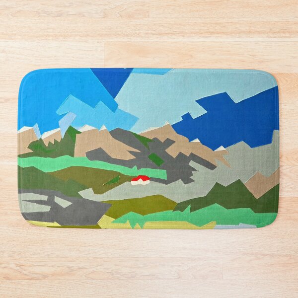 Item preview, Lone Cabin in the Mountains - Geometric Abstract Landscape designed and sold by AliAltinelArt.