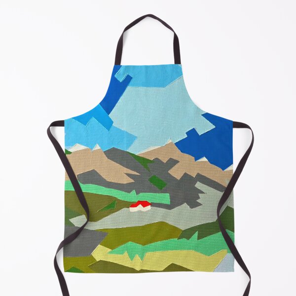 Item preview, Lone Cabin in the Mountains - Geometric Abstract Landscape designed and sold by AliAltinelArt.