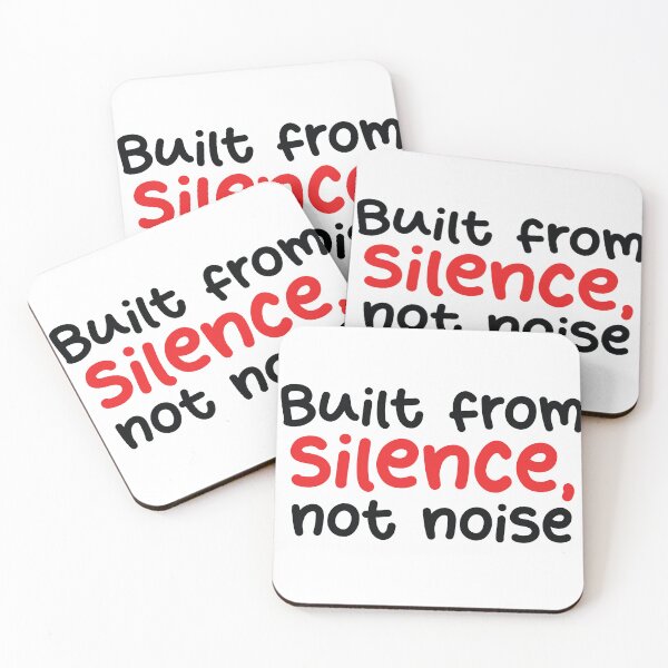 Item preview, Built From Silence Not Noise Minimalist Typography Quote designed and sold by RobArts90s.
