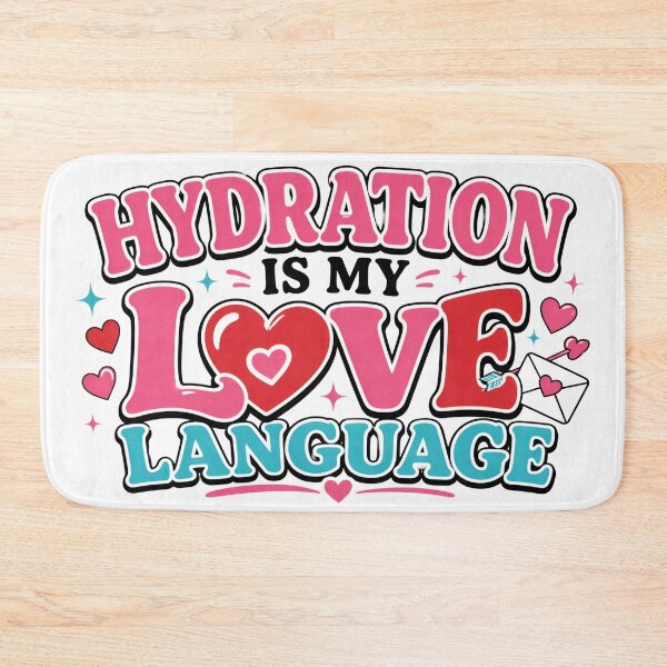 Artikelvorschau, Hydration ist meine Liebessprache, süßer Valentinstag im Retro-Stil entworfen und verkauft von Fenay Designs.