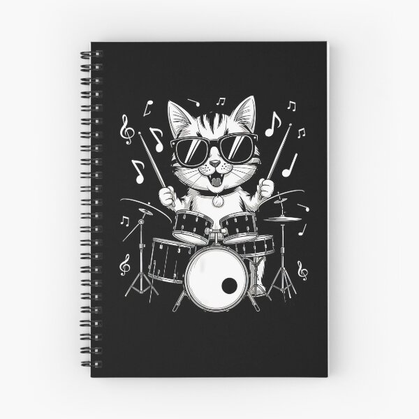 Item preview, Cute Cat Playing Drums Funny Music Cat Drummer Graphic designed and sold by FerminVigo.