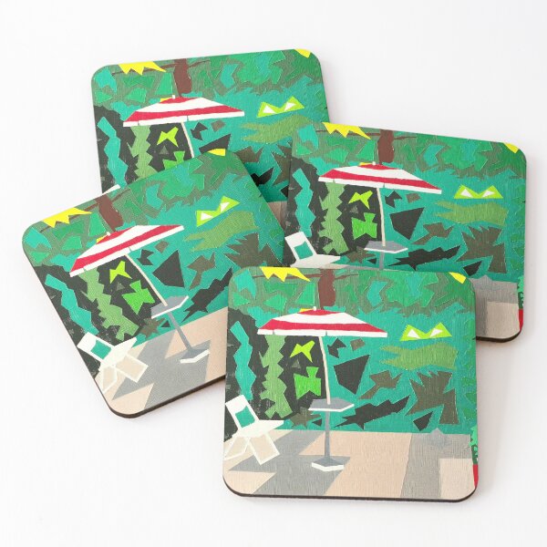 Item preview, Summer Terrace - Geometric Abstract Garden Landscape designed and sold by AliAltinelArt.