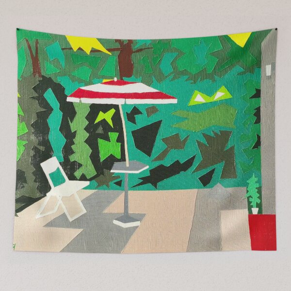 Item preview, Summer Terrace - Geometric Abstract Garden Landscape designed and sold by AliAltinelArt.