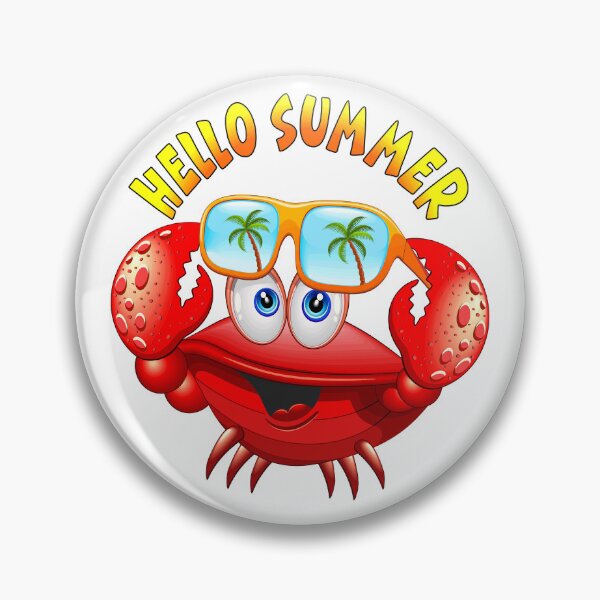 Item preview, Crab with Sunglasses Hello Summer Mood Meme designed and sold by BluedarkArt.