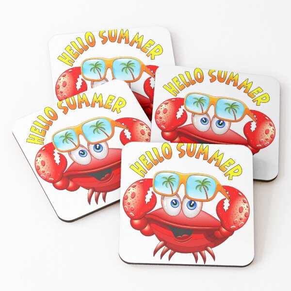 Item preview, Crab with Sunglasses Hello Summer Mood Meme designed and sold by BluedarkArt.