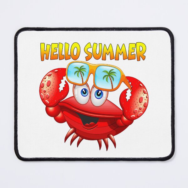 Item preview, Crab with Sunglasses Hello Summer Mood Meme designed and sold by BluedarkArt.