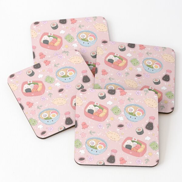 Item preview, Kawaii Japanese Food Pattern Cute Pastel designed and sold by VicPadArt.
