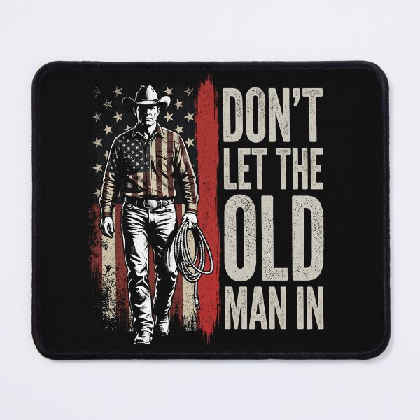 Item preview, Don't Let The Old Man In Cowboy Shirt Patriotic Western Vintage Graphic T designed and sold by ArcaneArtistry.