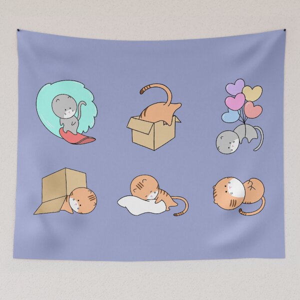 Item preview, Cute Playful Cat Sticker Set - Kawaii Kitty Collection designed and sold by ubborn.
