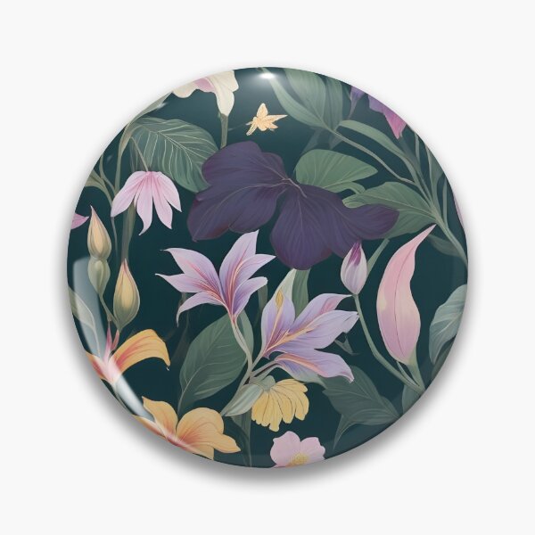 Item preview,   Flower Market -Tropical Stargazer Lily flowers and leaves against a dark background designed and sold by RekhaArtGalaxy.