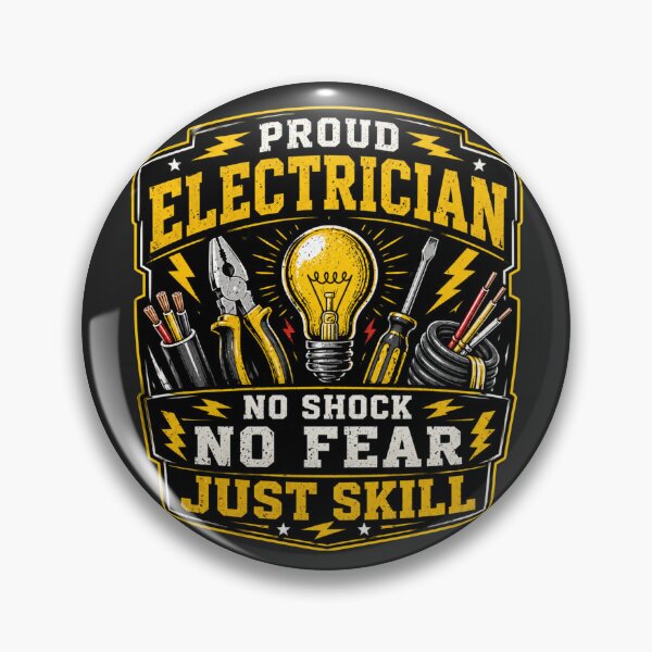 Item preview, Proud Electrician No Shock No Fear Just Skill Shirt designed and sold by Drip5.