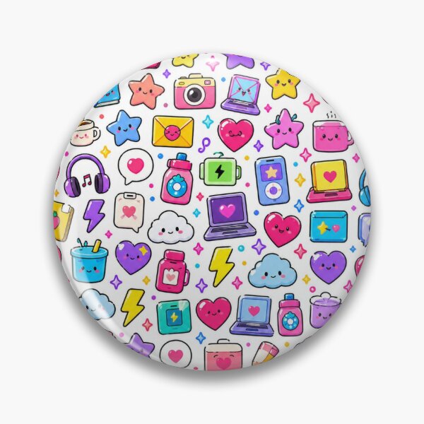 Item preview, Icon Pattern Sticker | kawaii cartoon design  designed and sold by TheGiggleGrid.