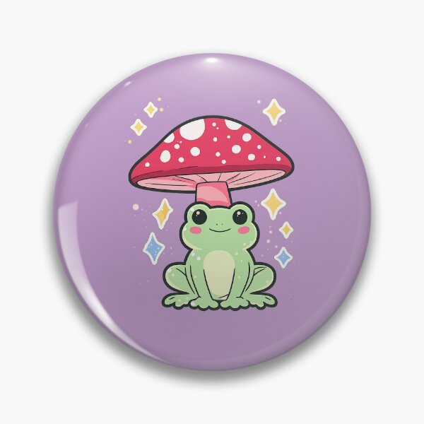 Item preview, Cute Kawaii Frog Mushroom Sticker — Cottagecore Cutecore Gift designed and sold by HugoYuli.