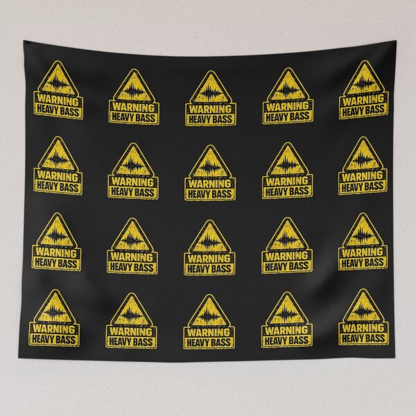 Item preview, Warning Heavy Bass Industrial Rave  designed and sold by  ZenRave Designs.