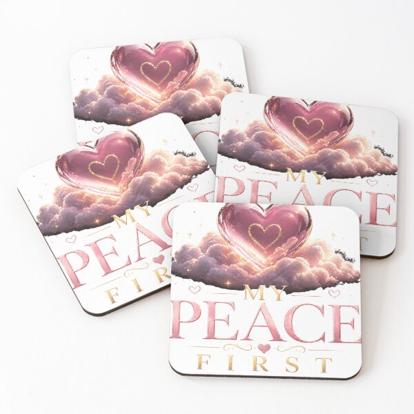 Item preview, My Peace First Calm Heart Floating On Cloud Self Love Design designed and sold by JagrDesigns.