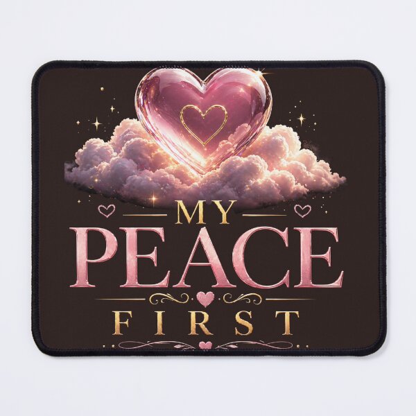 Item preview, My Peace First Calm Heart Floating On Cloud Self Love Design designed and sold by JagrDesigns.