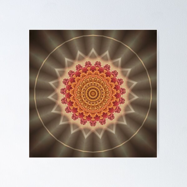 Item preview, Floral diya mandala designed and sold by sonamkumari333.