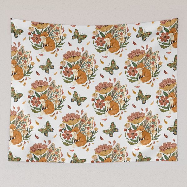 Item preview, Rustic Foxes in Bloom designed and sold by mmartabc.