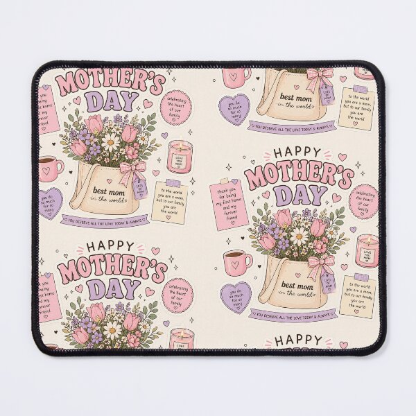 Item preview, Aesthetic Mother's Day Best Mom Flower Bouquet & Stationery designed and sold by NinaVibeStudio.