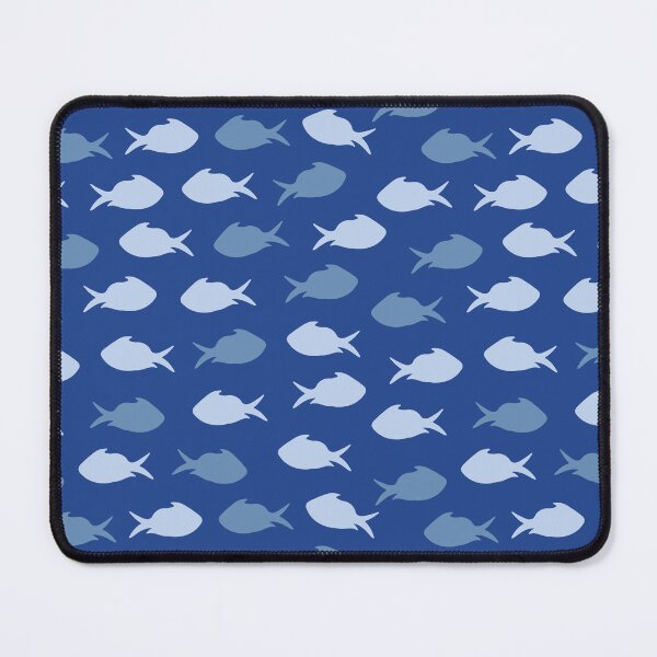Item preview, Nautical Blue Fish Silhouette Underwater Pattern designed and sold by MyTutina.