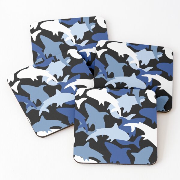 Item preview, Blue Shark Camouflage Marine Life Pattern  designed and sold by MyTutina.