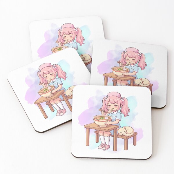 Item preview, Anime Nurse Nap Ramen Repeat Funny Lazy Cat Cute Kawaii Nurse Life Sleep Humor Gift designed and sold by Im-Ara.