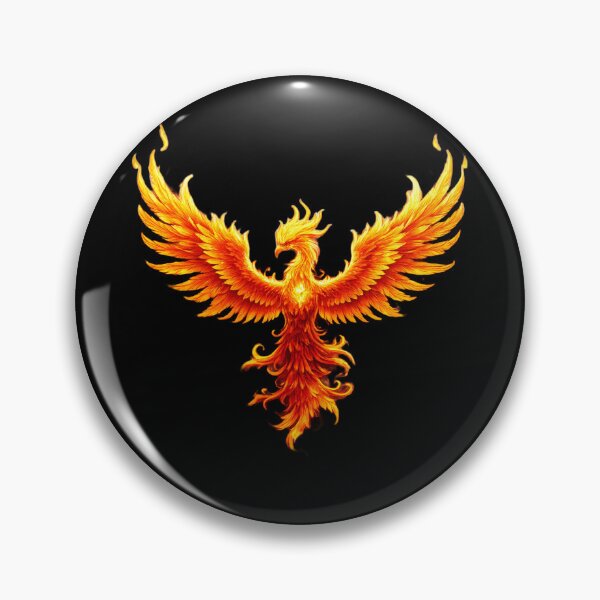 Item preview, Phoenix Fire Bird Clean Flame Wings Minimalist Tattoo Style Design designed and sold by KaozTempest.