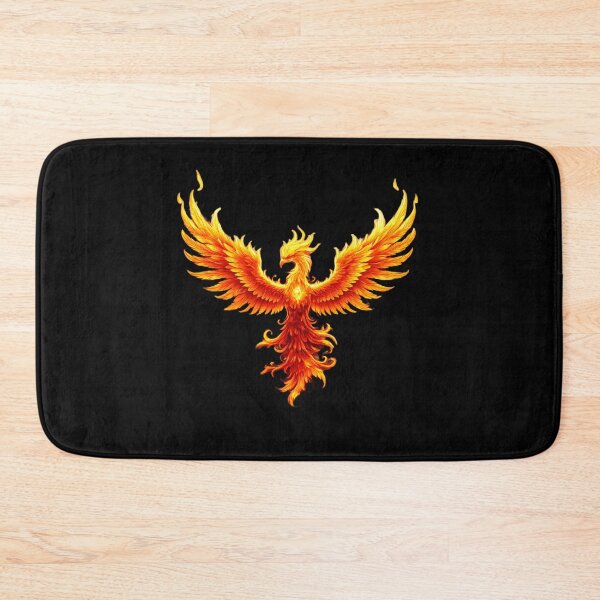 Item preview, Phoenix Fire Bird Clean Flame Wings Minimalist Tattoo Style Design designed and sold by KaozTempest.