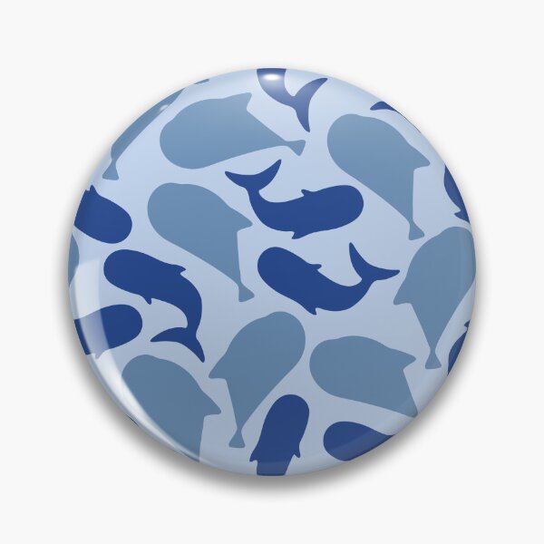 Item preview, Blue Whale Silhouette Nautical Marine Life Pattern designed and sold by MyTutina.
