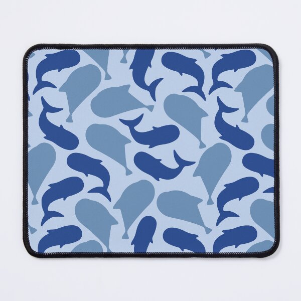 Item preview, Blue Whale Silhouette Nautical Marine Life Pattern designed and sold by MyTutina.