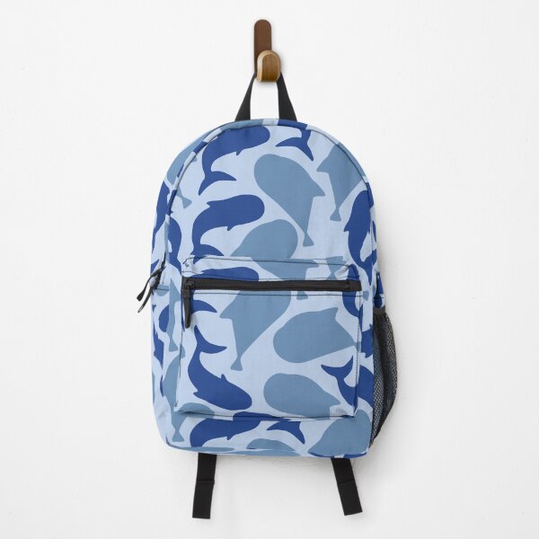 Item preview, Blue Whale Silhouette Nautical Marine Life Pattern designed and sold by MyTutina.