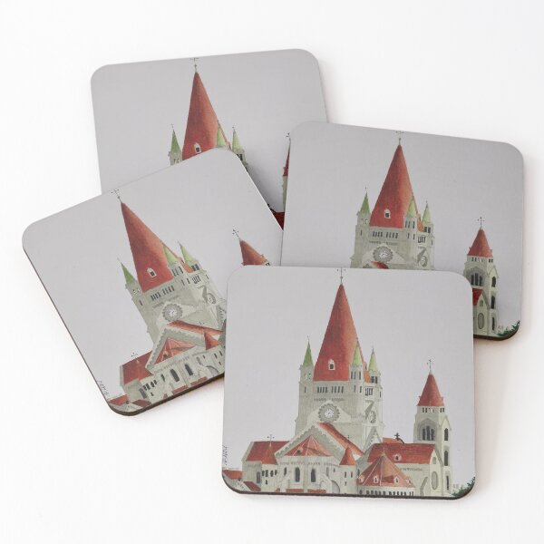 Item preview, St. Francis of Assisi Church Vienna - Original Watercolor Cityscape designed and sold by AliAltinelArt.