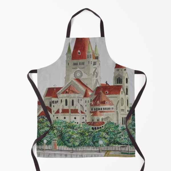 Item preview, St. Francis of Assisi Church Vienna - Original Watercolor Cityscape designed and sold by AliAltinelArt.
