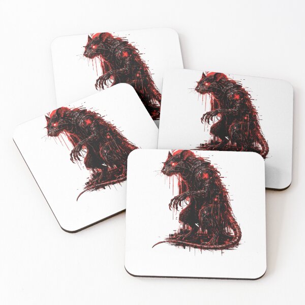 Item preview, Cyber Rat Standing Glitch Horror – Dark Creature Gothic Red Black Side Design designed and sold by UnglaublichGut.