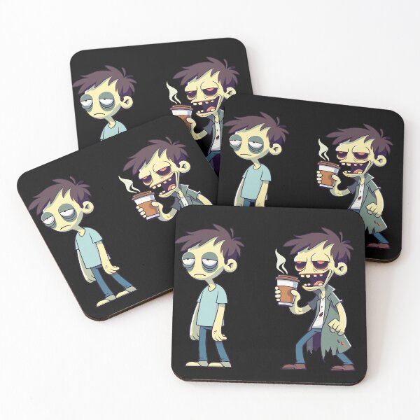 Item preview, Morning Zombie Before Coffee After Coffee Funny Coffee Lover Design designed and sold by CyfroweMysli.