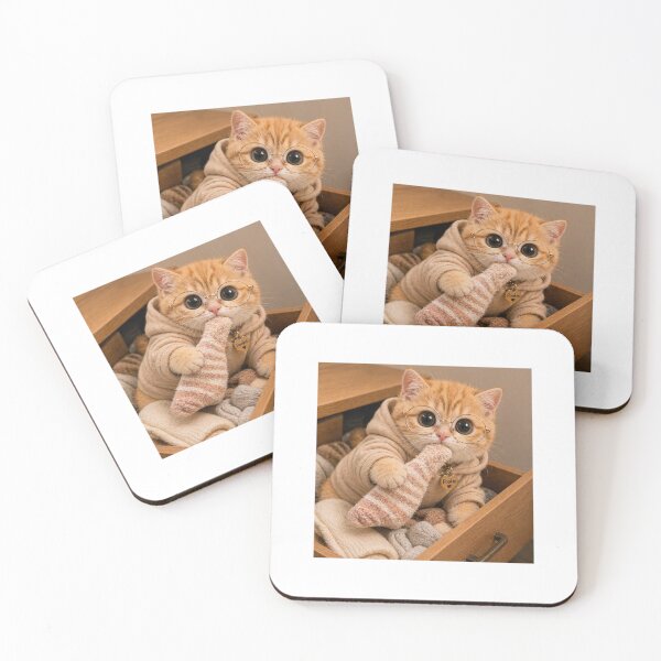 Item preview, Pookie Cat Stealing Socks Cute Naughty Kitten designed and sold by LovelyCatGalaxy.