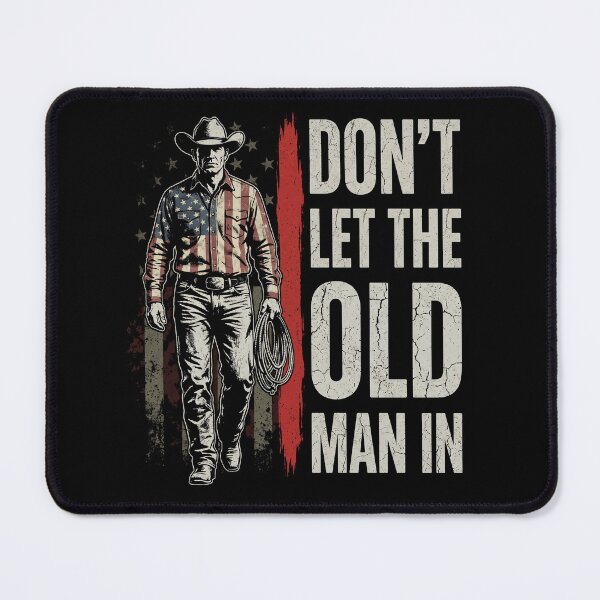 Item preview, Patriotic Cowboy Shirt Don't Let The Old Man In Vintage Western American T designed and sold by ArcaneArtistry.