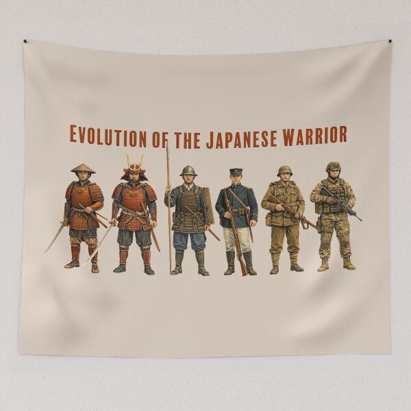Item preview, Evolution of Japanese Warrior Art designed and sold by Retr0Tshirts.