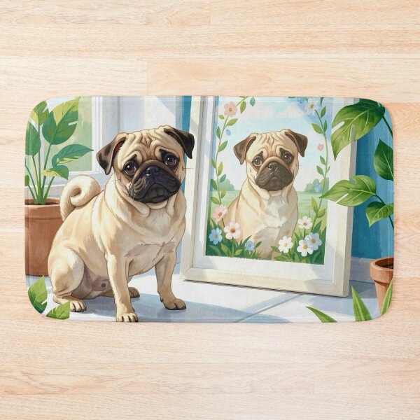 Item preview, Pug in a sunny home designed and sold by Steffani Lehmann.
