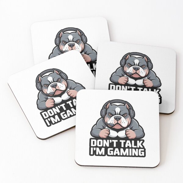 Item preview, Don't Talk I'm Gaming Angry Dog Gamer Art Print designed and sold by Sky-bully.