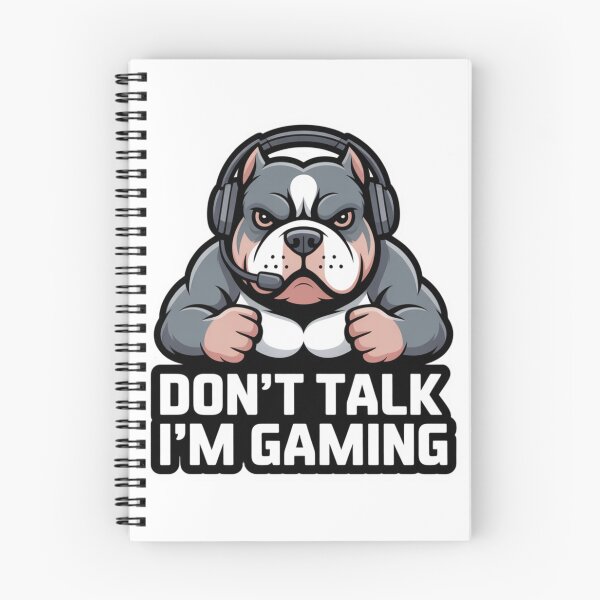 Item preview, Don't Talk I'm Gaming Angry Dog Gamer Art Print designed and sold by Sky-bully.