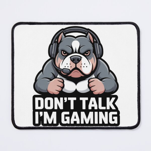 Item preview, Don't Talk I'm Gaming Angry Dog Gamer Art Print designed and sold by Sky-bully.