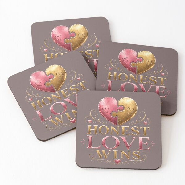Item preview, Honest Love Wins Puzzle Heart Romantic Couple Design designed and sold by JagrDesigns.