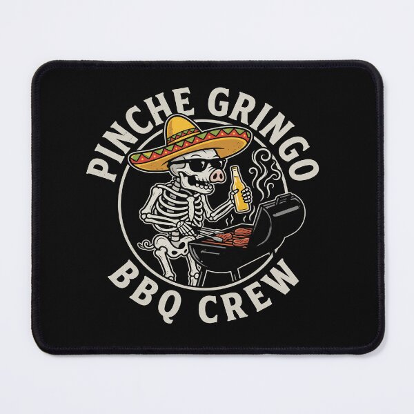 Item preview, Pinche Gringo BBQ Crew Funny Skeleton Grill Shirt Mexican Humor Tee designed and sold by ArcaneArtistry.