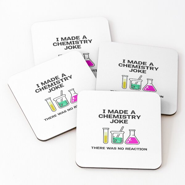 Item preview, Funny Chemistry Joke Design – No Reaction Science Humor with Beaker, Flask & Test Tube Art designed and sold by Bright Nest Studio.