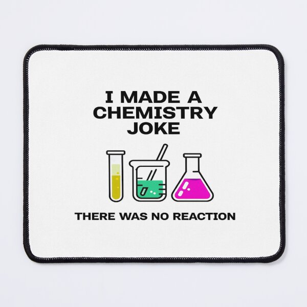 Item preview, Funny Chemistry Joke Design – No Reaction Science Humor with Beaker, Flask & Test Tube Art designed and sold by Bright Nest Studio.