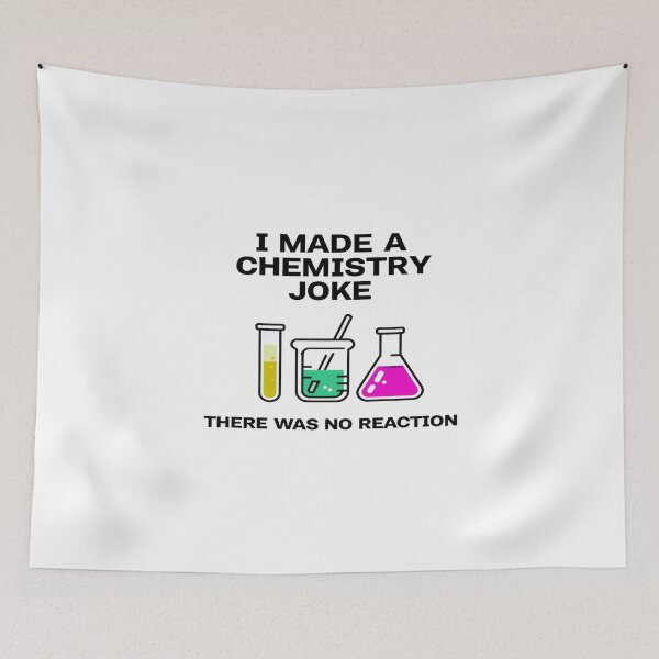 Item preview, Funny Chemistry Joke Design – No Reaction Science Humor with Beaker, Flask & Test Tube Art designed and sold by Bright Nest Studio.