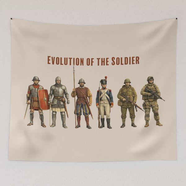 Item preview, Evolution of the Warrior Through Time designed and sold by Retr0Tshirts.